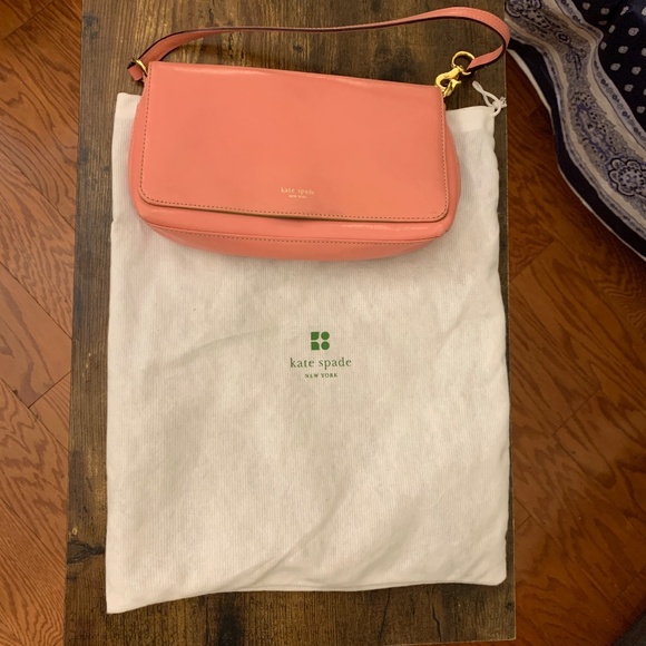 Vintage Kate Spade Purse / Clutch - Pink / Green Interior - Picture 3 of 16
